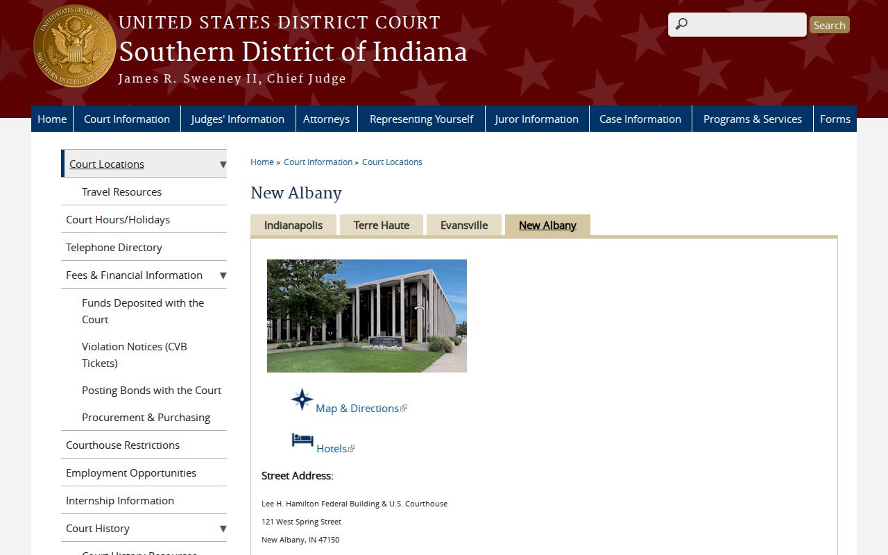 Washington County court dates federal court boundary