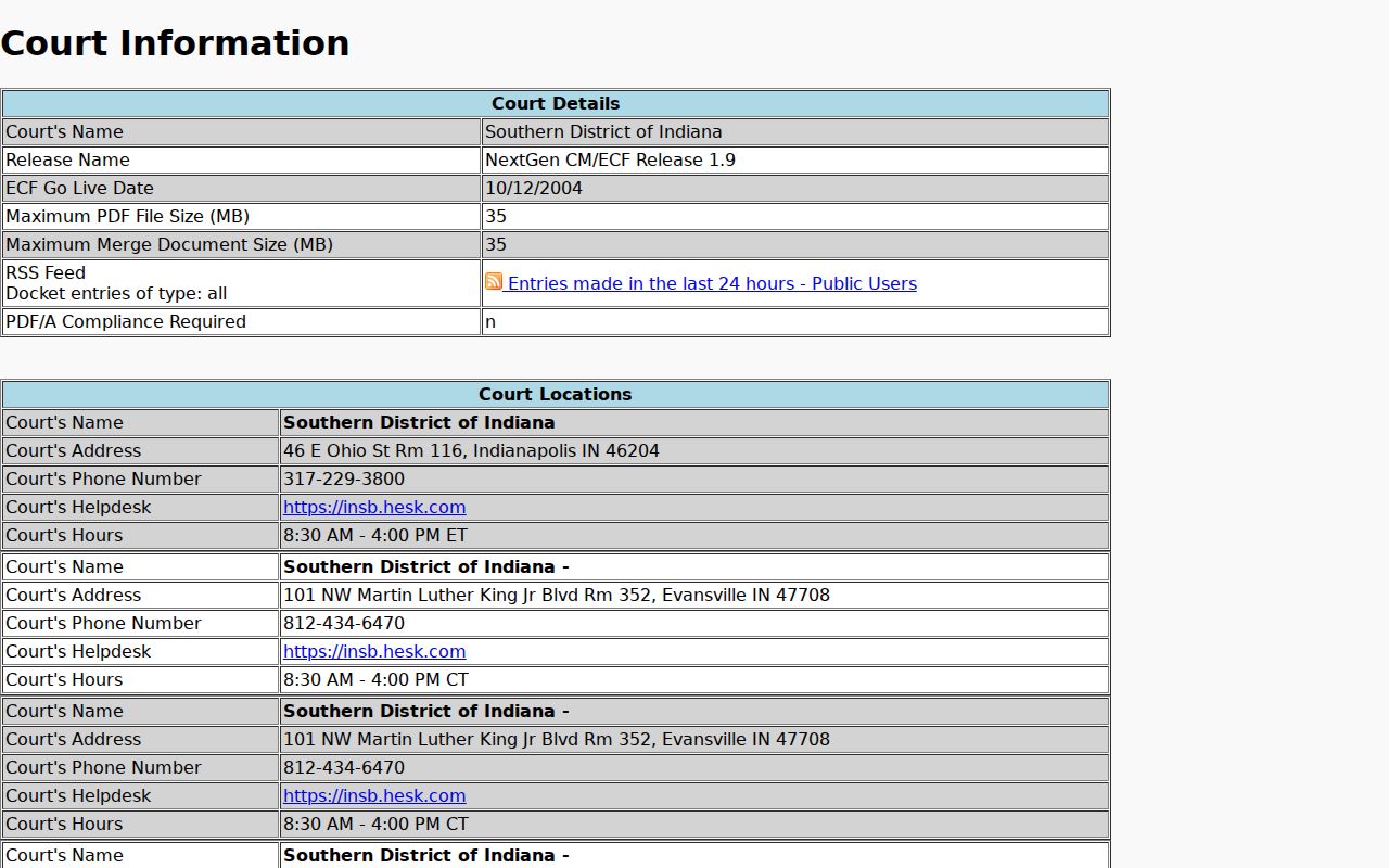 New Pekin court docket bankruptcy CM ECF boundary