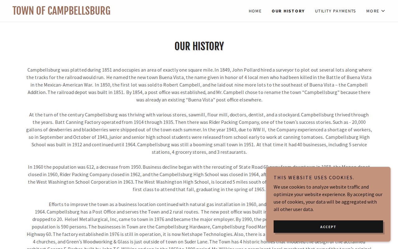 Campbellsburg history source used alongside county court docket research