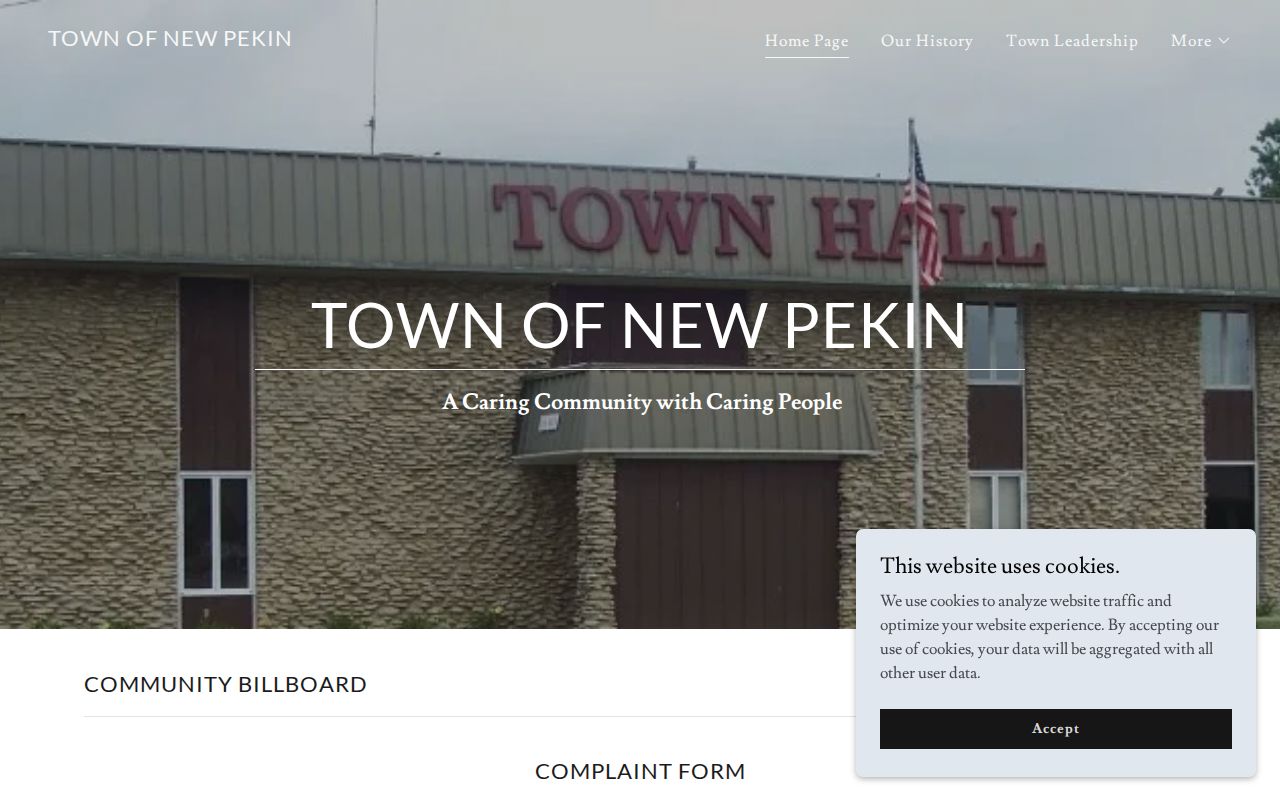 New Pekin official town page beside county court docket routes